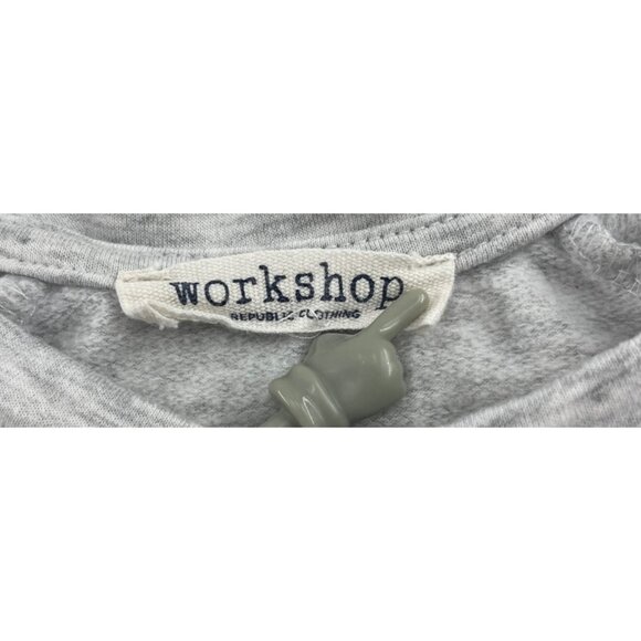 Workshop Republic Clothing Gray Festive Sweatshirt Small - Picture 3 of 5